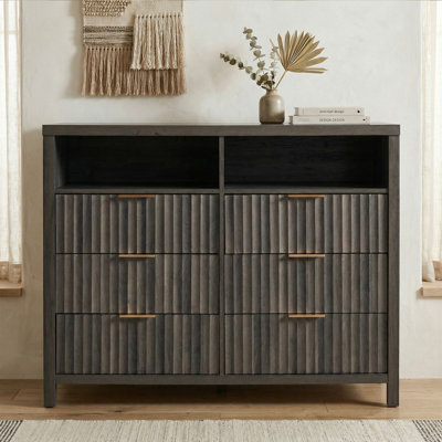 Arrilla 6-Drawer Dresser with Media Shelf