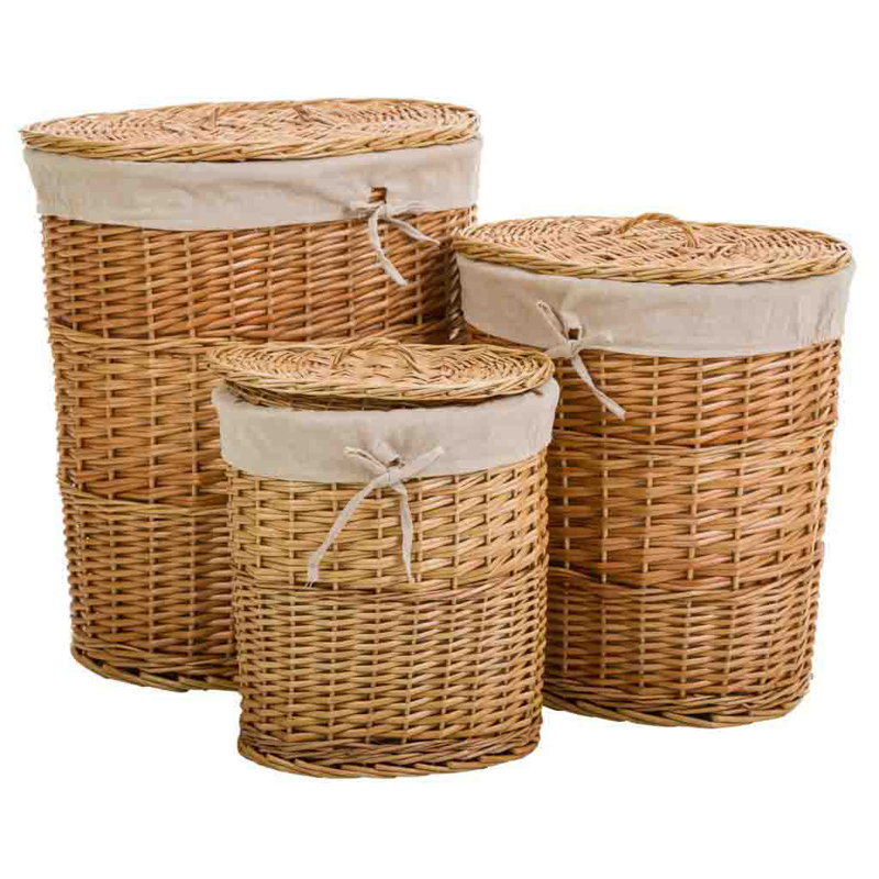 Wicker Laundry Set