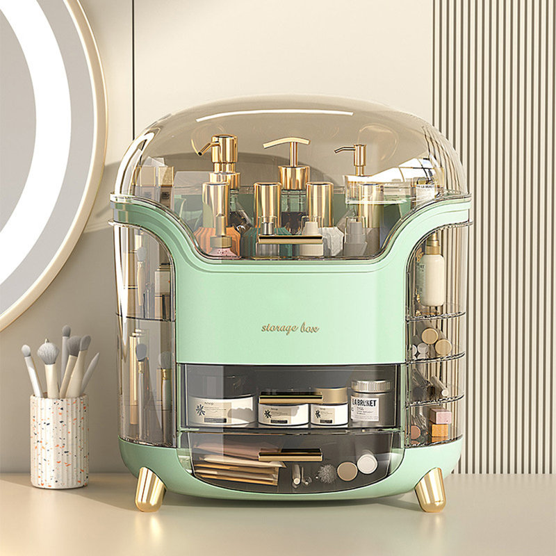 Alicen Acrylic Makeup Organiser, Green