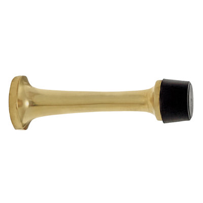 Rubber Tipped Brass Baseboard Stop