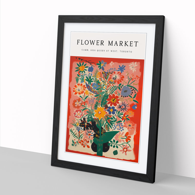 Toronto Flower Market Exhibition No. 1 - Single Picture Frame Print on Wood, 64cm H x 46cm W x 2cm D