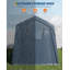 Remise de rangement extérieure portative 6 x 6 pi avec 2 portes et évents à fermeture à glissière, bâche en PE imperméable pour abri robuste 240G-114216951