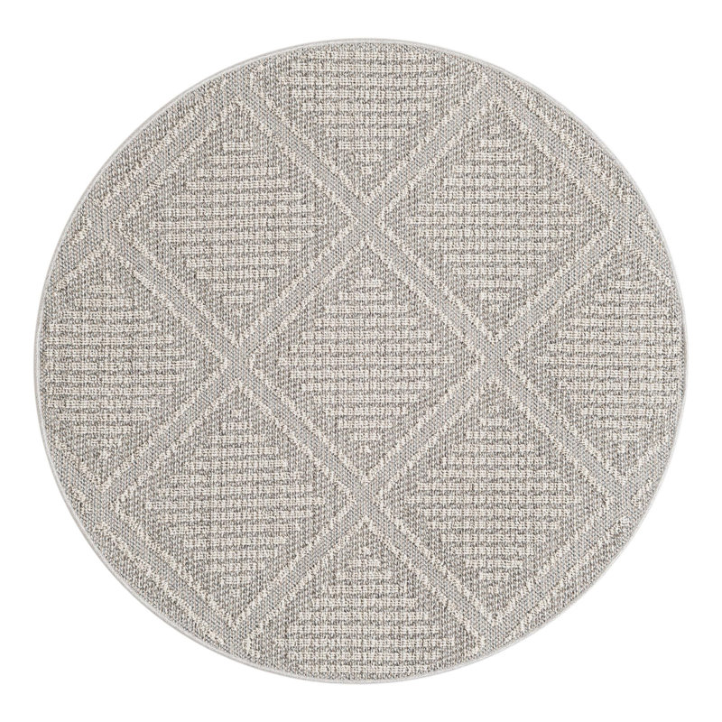 Tapis d'extérieur à treillis, Rond 5 pi 3 po