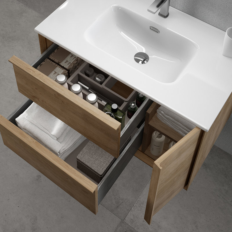 Palma 32'' W Single Vanity, Natural Oak, 32"