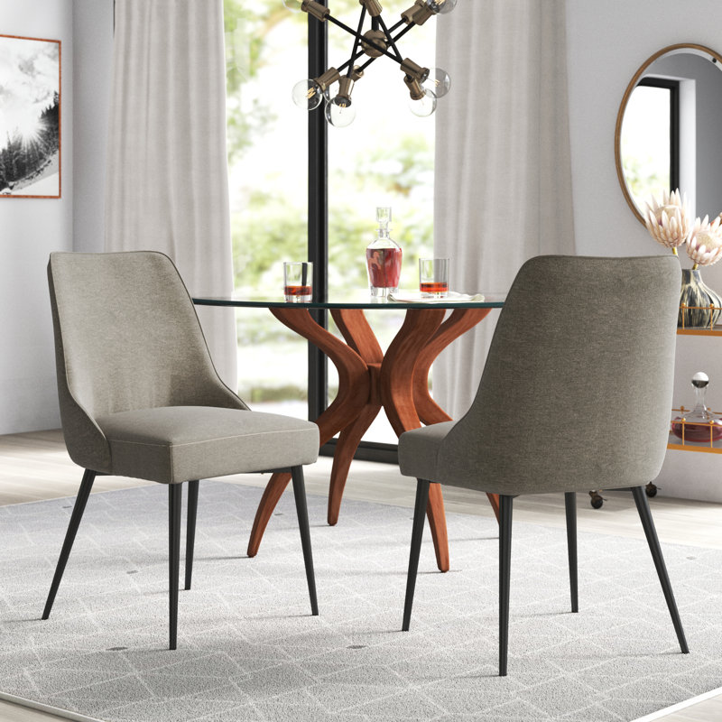 Chaise d'appoint rembourrée kaki Rowlett