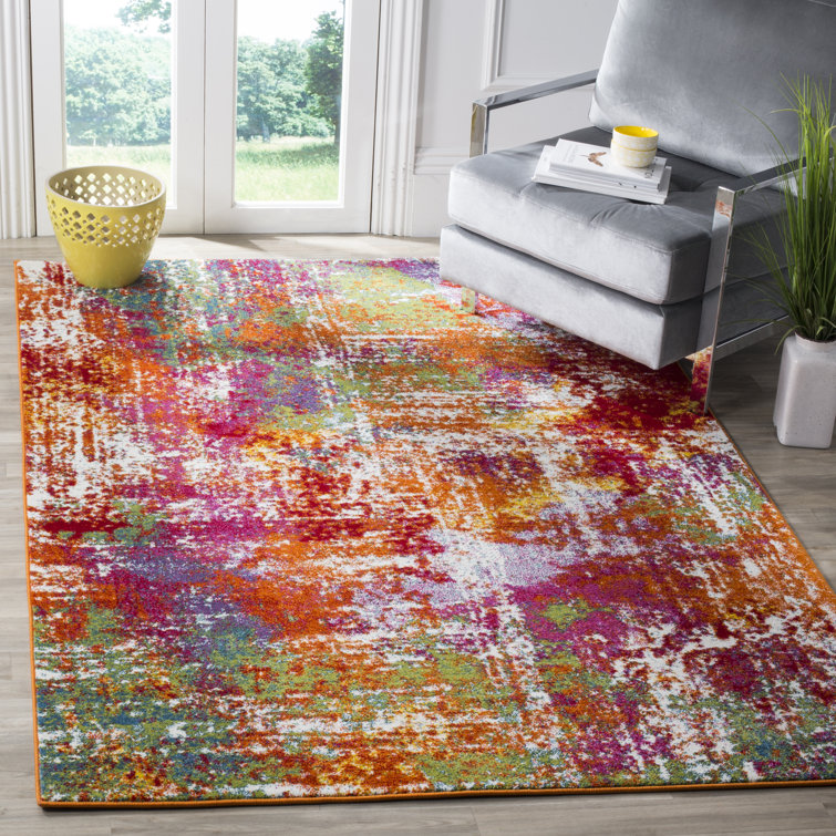 Tapis abstrait Christy Watercolor Performance