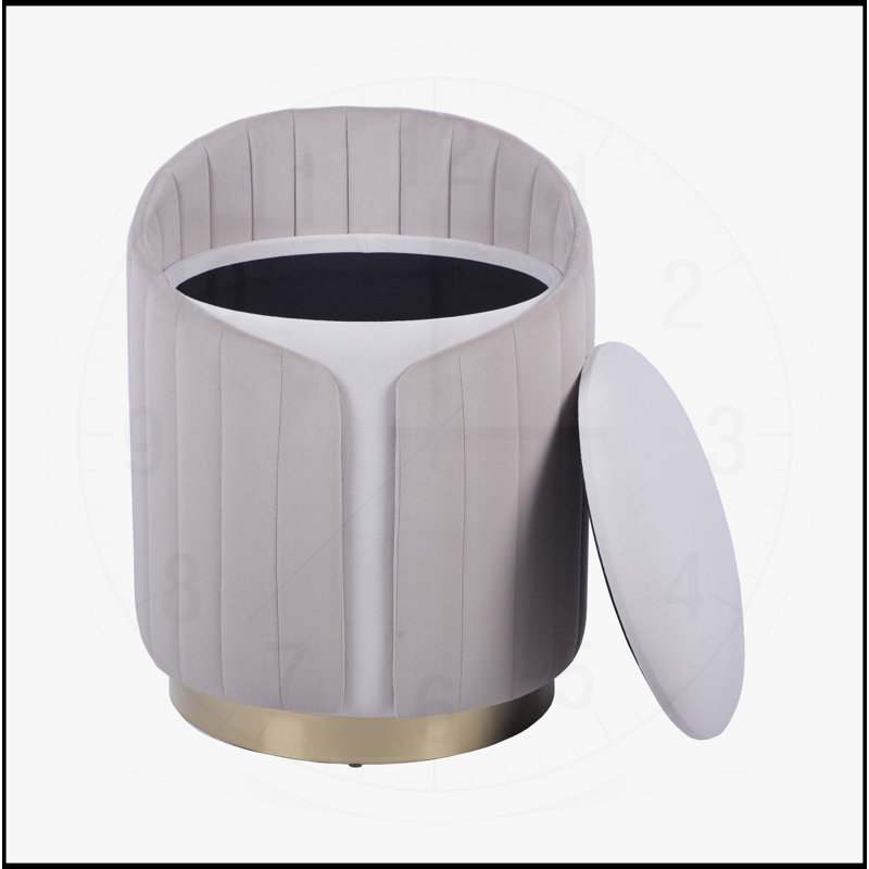 Repose-pieds deux tons avec rangement et tabouret de coiffeuse, luxueux et pratique pour les intérieurs modernes