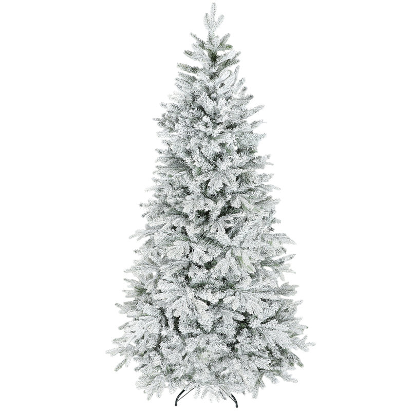 Arbre de Noël artificiel givré 7,5 pi, H 7,5 pi
