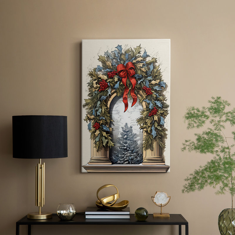 Art de Noël des Fêtes de Noël - galerie Cavas sur mesure, H 27 po x l 18 po