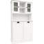 Armoire de buanderie avec deux compartiments - blanc et conception pratique pour la trieuse-263772247