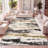 Jubei Modern Bold Strie' Shag Beige/Black/Yellow Rug-507790890