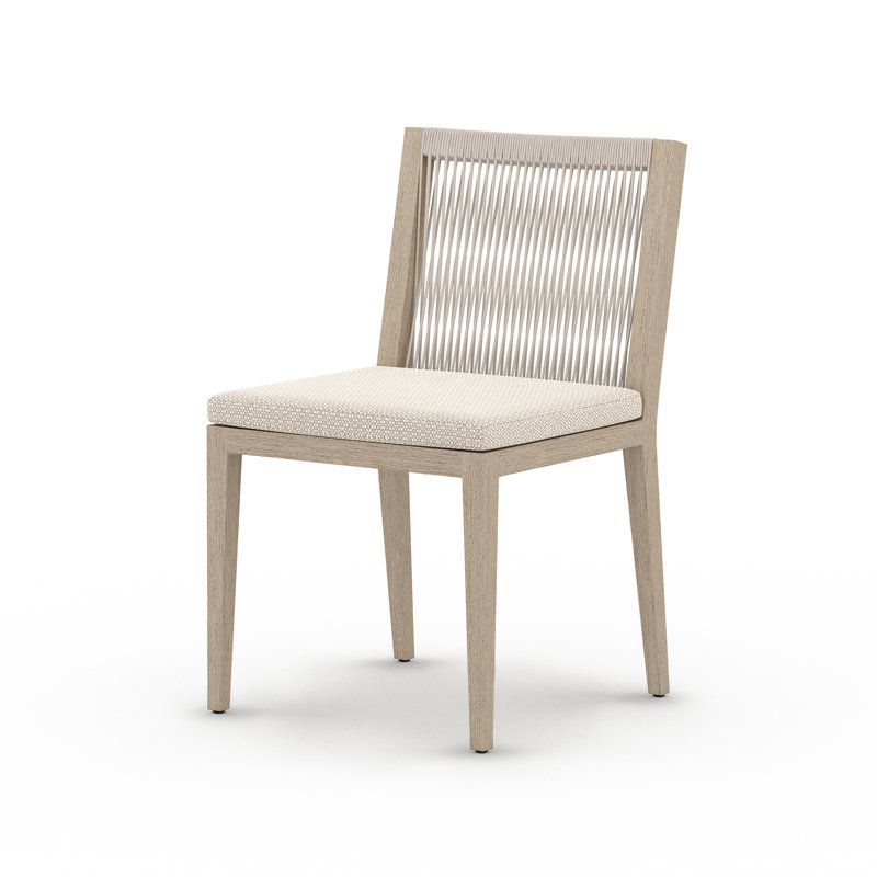 Dimitri Outdoor Dining Side Chair, Faye Sand, Gray