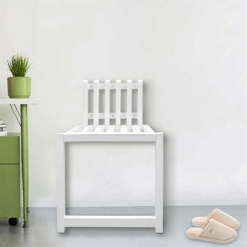 Chaise pliante murale en bois massif 12,6 x 10,2 po