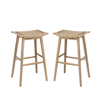 Sweetgrove Acacia Wood Patio Bar Stool
