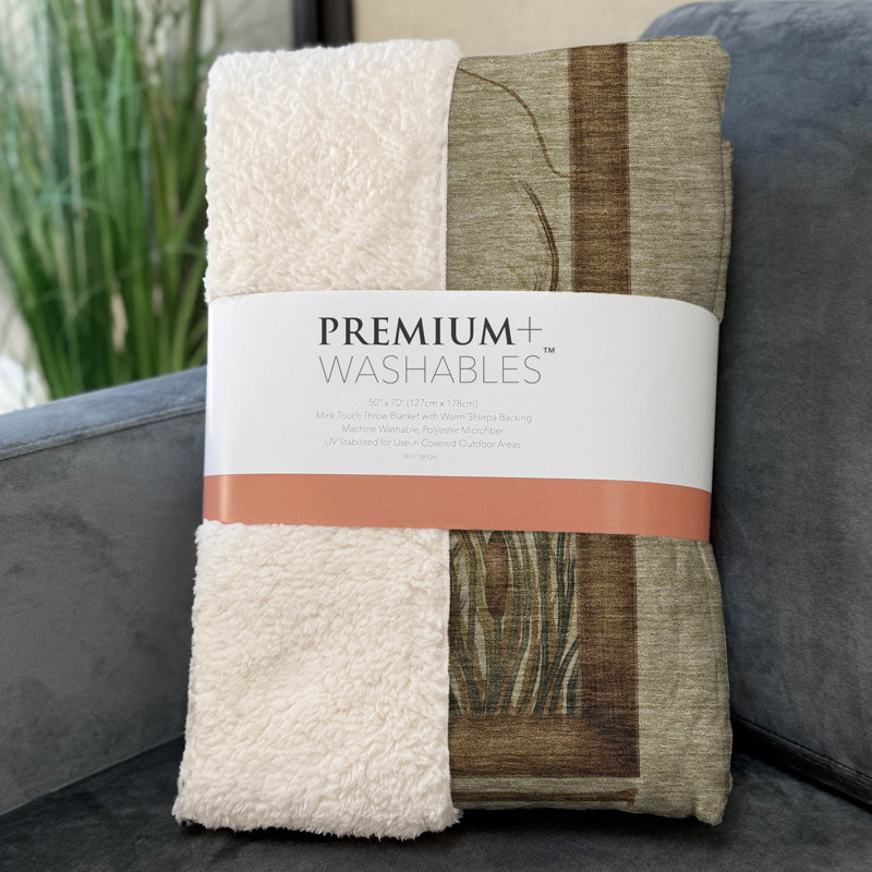 Addison Machine Washable Sherpa Fish Throw Blanket