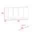 120 Wall Cabinet, Four Doors, Two Cabinets, Two Shelves -Black