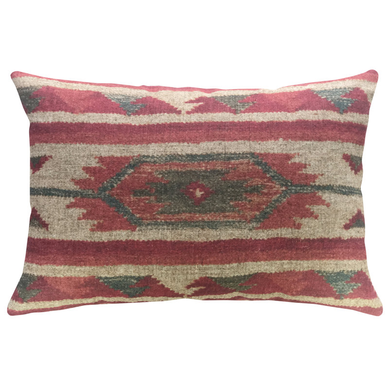 Kilim Linen Reversible Throw Pillow
