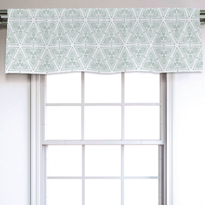 Sateen Damask Ruffled Window Valance