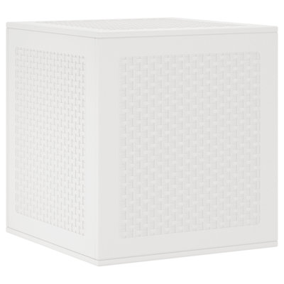 vidaXL Storage Box White 21.65 x 20.87 x 22.44 in Polypropylene