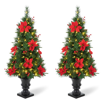 4ft Artificial Pine Christmas Tree with Lights