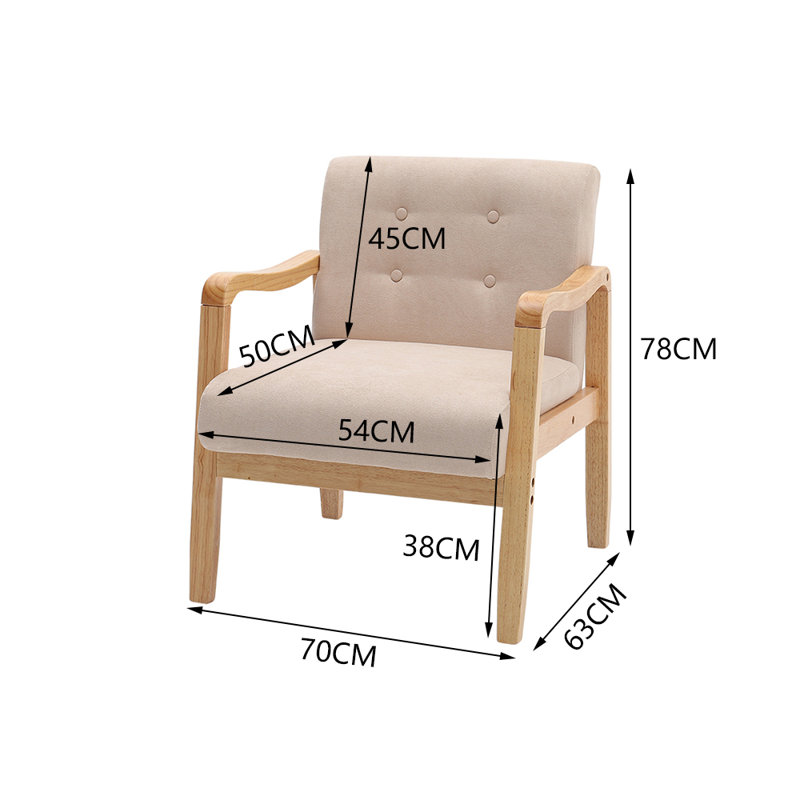 Upholstered Armchair, Beige