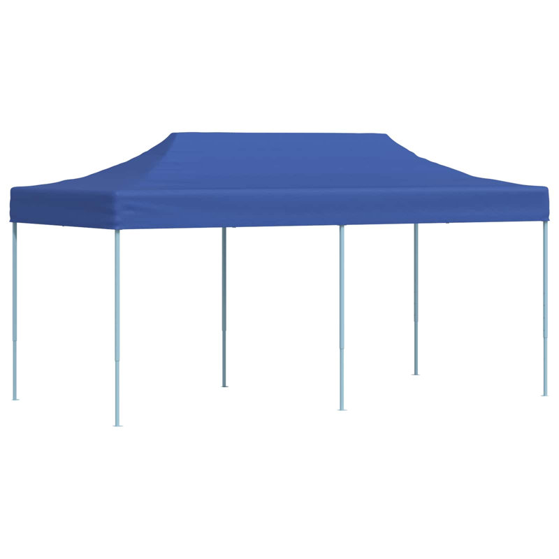 Vidaxl Foldable Tent Pop-Up With 4 Side Walls Outdoor Party Tent Garden Gazebo, Blue