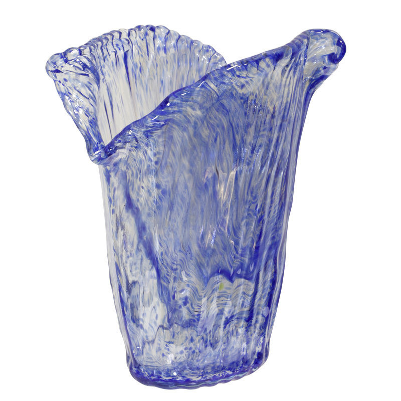 Vase Dea - Bleu graniglia transparent