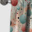 «Blue and Coral Elegant Polka Dots Bliss» - Rideau abstrait - Rideau occultant - 1 panneaux-107551241