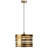 14"W Gold-Tone Metal Drum Shade Pendant