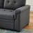 84" Linen Reversible Sleeper Sectional Sofa With Storage Chaise-1106586174