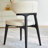 Modern Fully Assembled Dining Chairs Set of 2, Beige Faux Leather with Solid Wood Legs-911210507-920054650