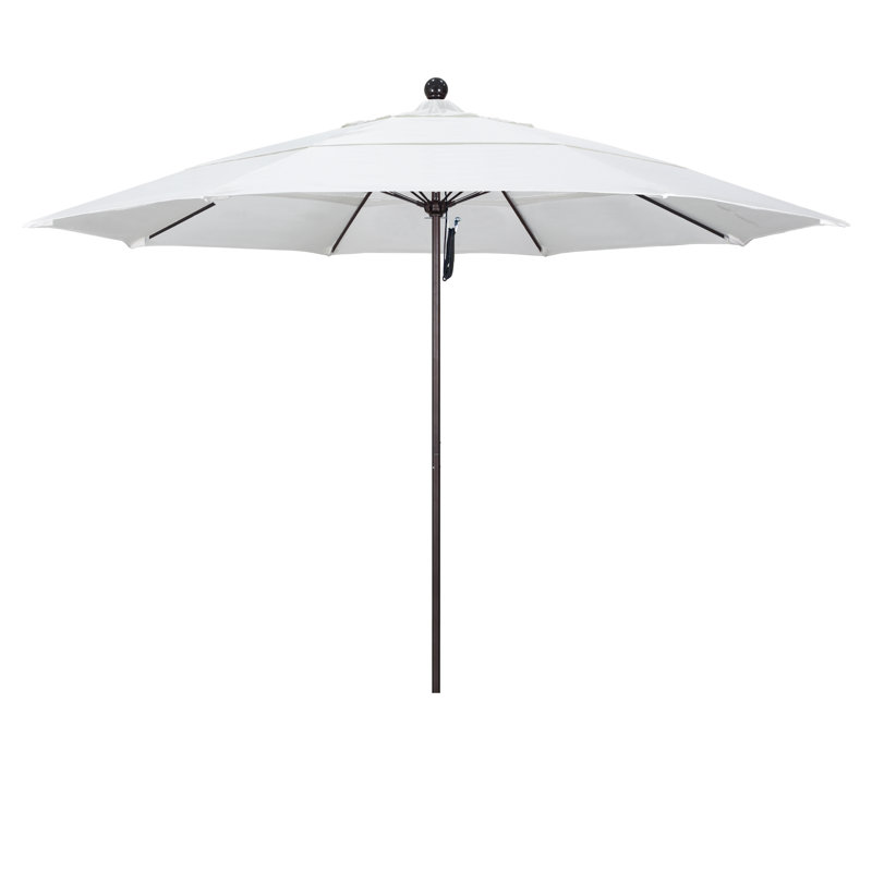 Parasol de marché 11 pi Hibo, Toile Sunbrella® naturel, Bronze