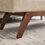 Banc rembourré en similicuir avec 4 pieds-604296617