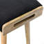 Repose-pieds noir en velours-682926998