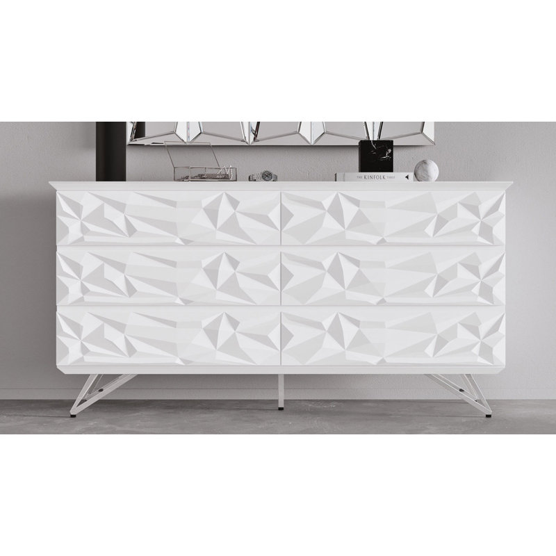 Vortice Accent Chest - White