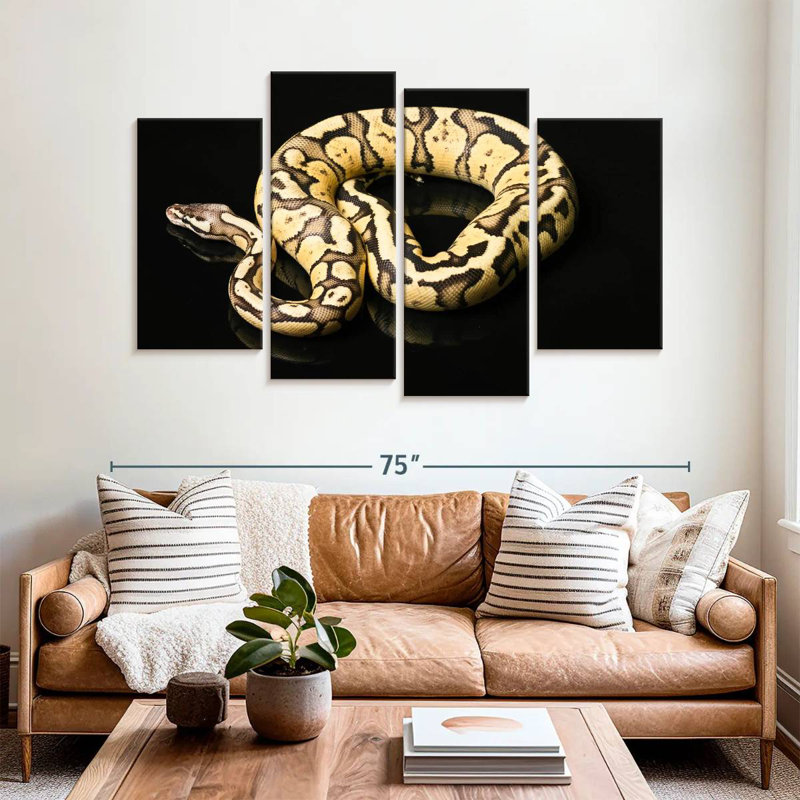 Brampt Female Python Snake, 42'' H x 68'' W