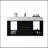 39.4"Floating Bathroom Vanities With Ceramic Sink And 2 Drawers-1353786003