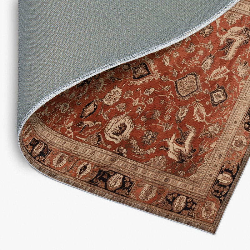 Tapis d'intérieur et d'extérieur brun Persian, Rectangulaire 8 pi x 10 pi