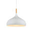 Luminaire suspendu conique 1 lumière avec abat-jour en acier blanc