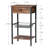 Table de chevet 1 tiroir en acier brun