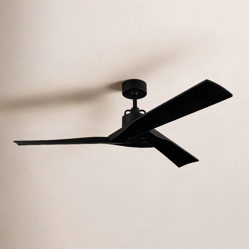 Gerda 52 " Ceiling Fan, Midnight Black, Midnight Black