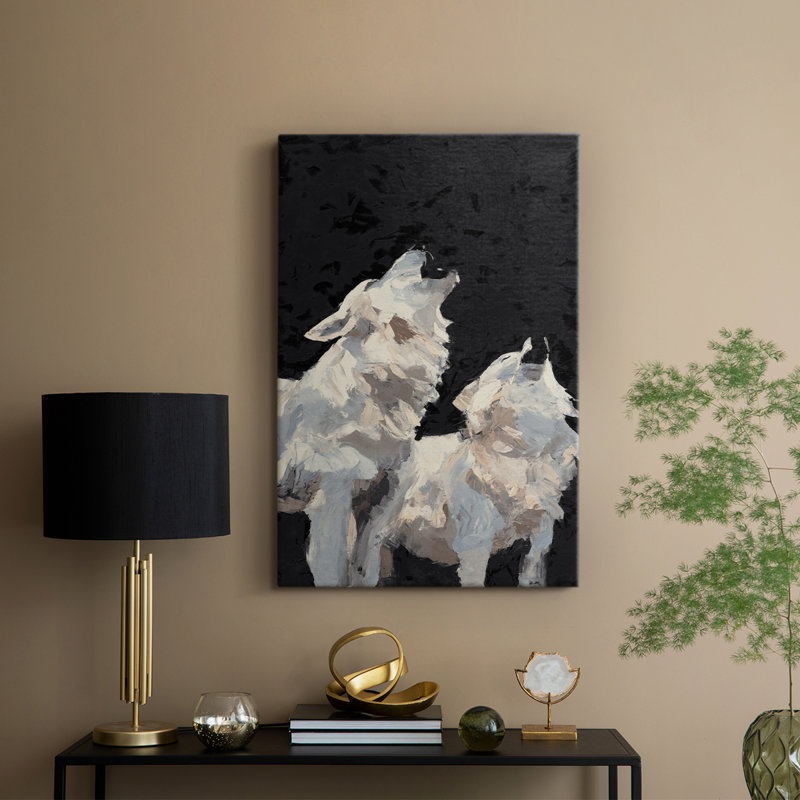 Midnight Wolves - galerie Cavas sur mesure, H 18 po x l 12 po