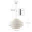 Luminaire suspendu 5 lumières beige