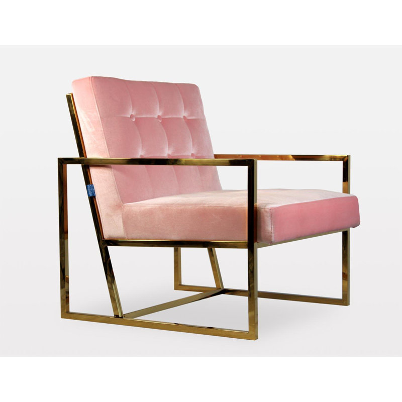 Velvet Armchair, Orange