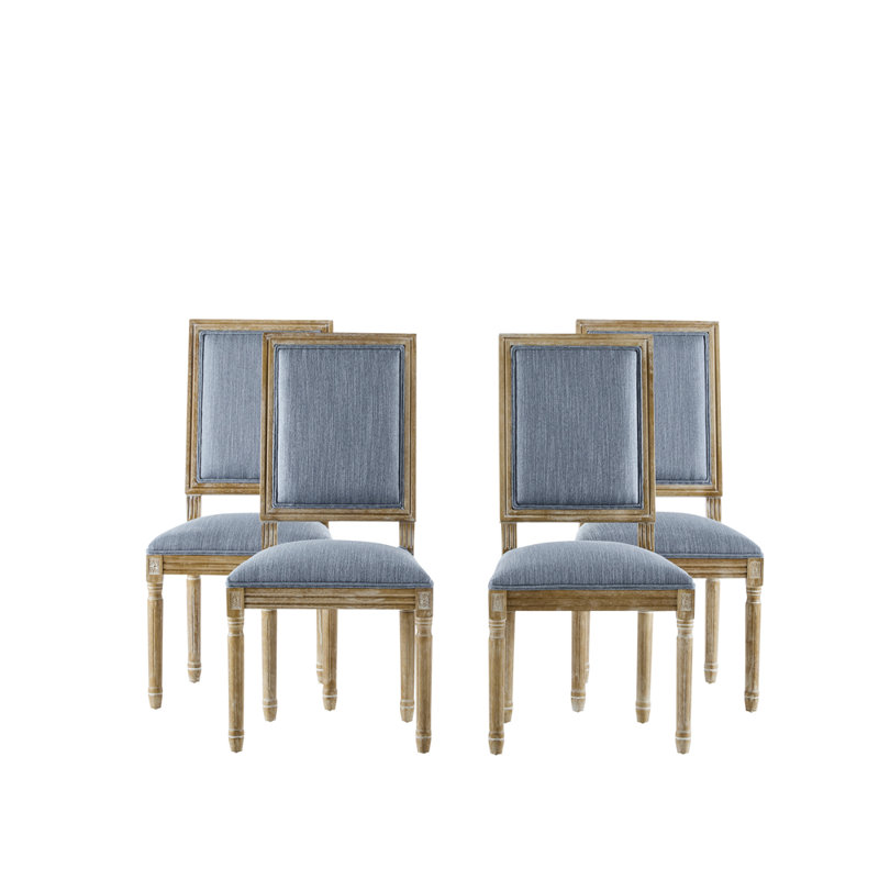 Classic French Dining Chairs, Slate Blue