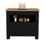 Îlot de cuisine H 35 po, 2 portes blanches, 3 tablettes-352212978