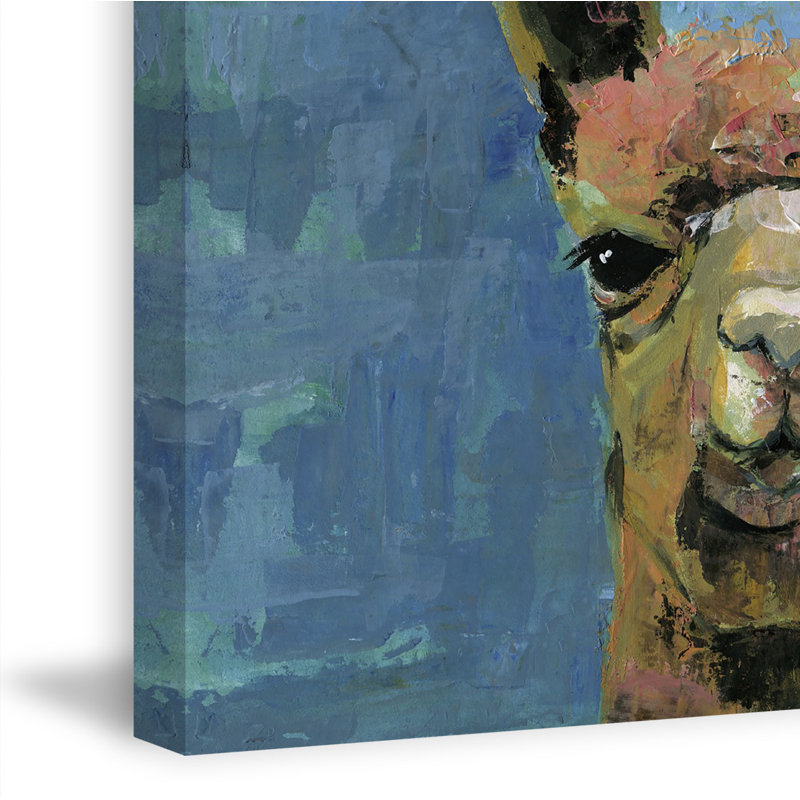 What up Llama Wrapped Canvas Painting, 38cm H x 25cm W x 3.81cm D