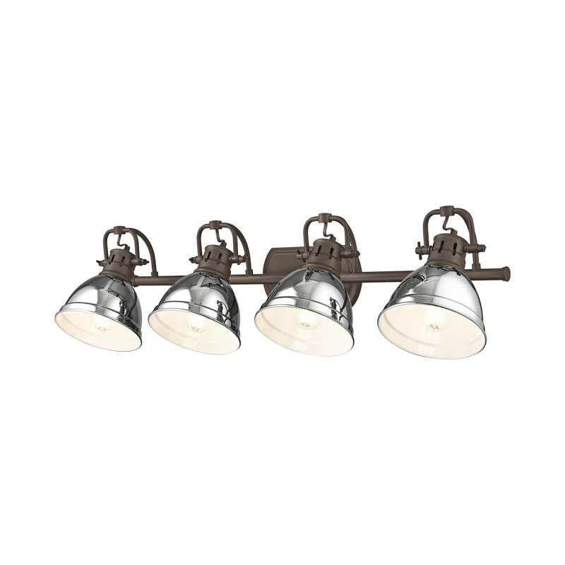 Brynnan 4-Light Bath Vanity, Rubbed Bronze, Chrome