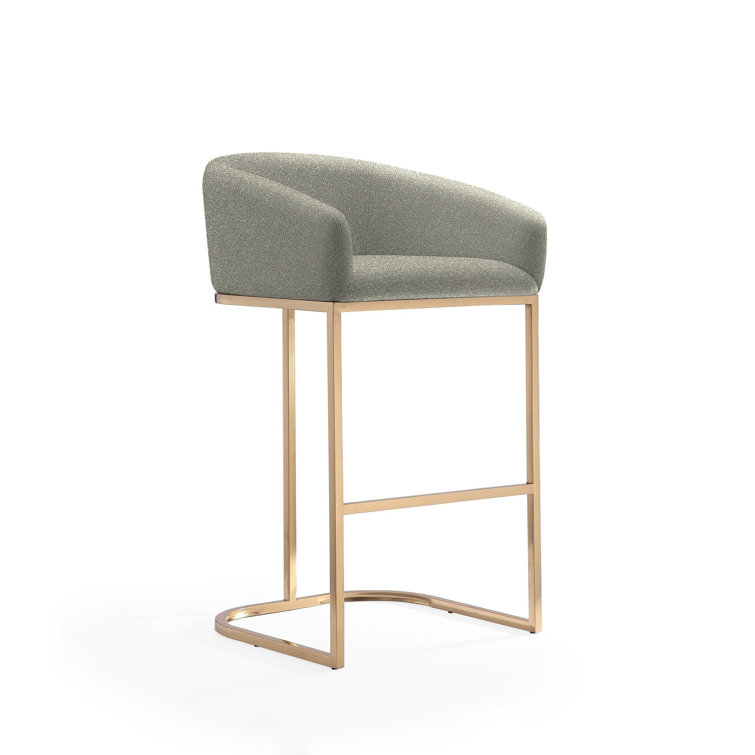 Lioba Upholstered Counter Stool with Metal Frame