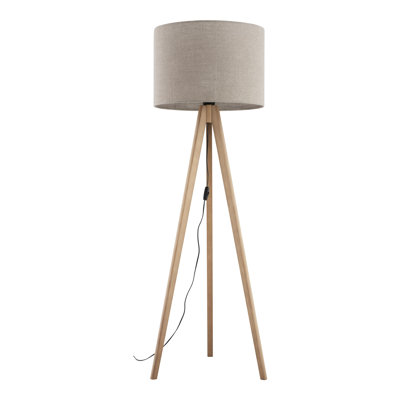 Lampe trépied en lin Tationna